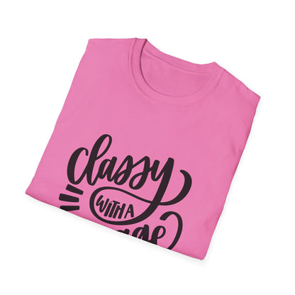 Classy with a Savage Side Unisex Softstyle T-Shirt - Trendy Graphic Tee for Casual Wear