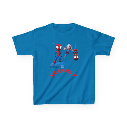 Kids' Friends Spider-Man Tee - Fun & Colorful Cotton T-Shirt for Young Superheroes