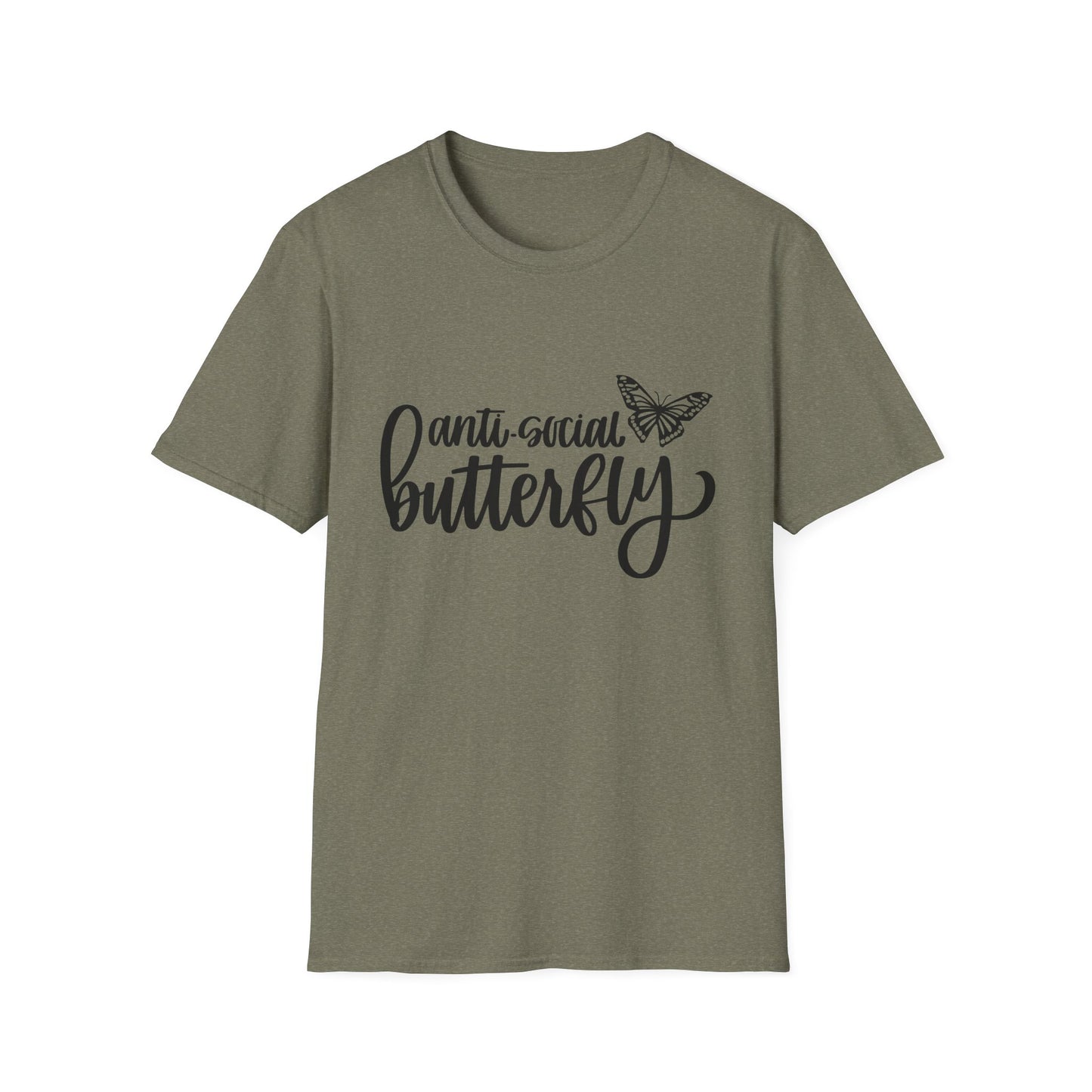 Anti-Social Butterfly Unisex Softstyle T-Shirt - Perfect for Introverts