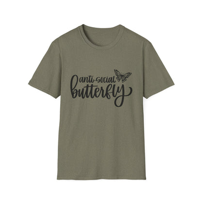 Anti-Social Butterfly Unisex Softstyle T-Shirt - Perfect for Introverts