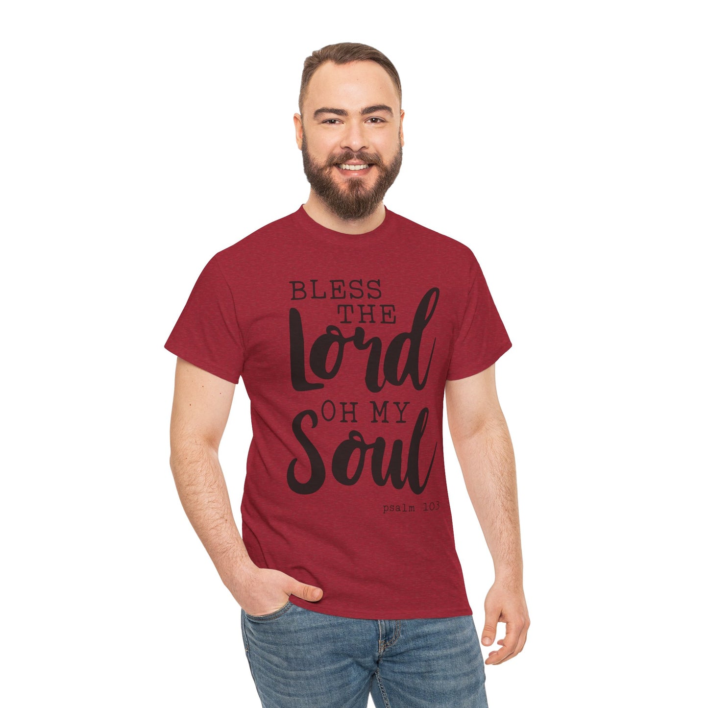 Bless the Lord Unisex Heavy Cotton Tee - Inspirational Christian Shirt