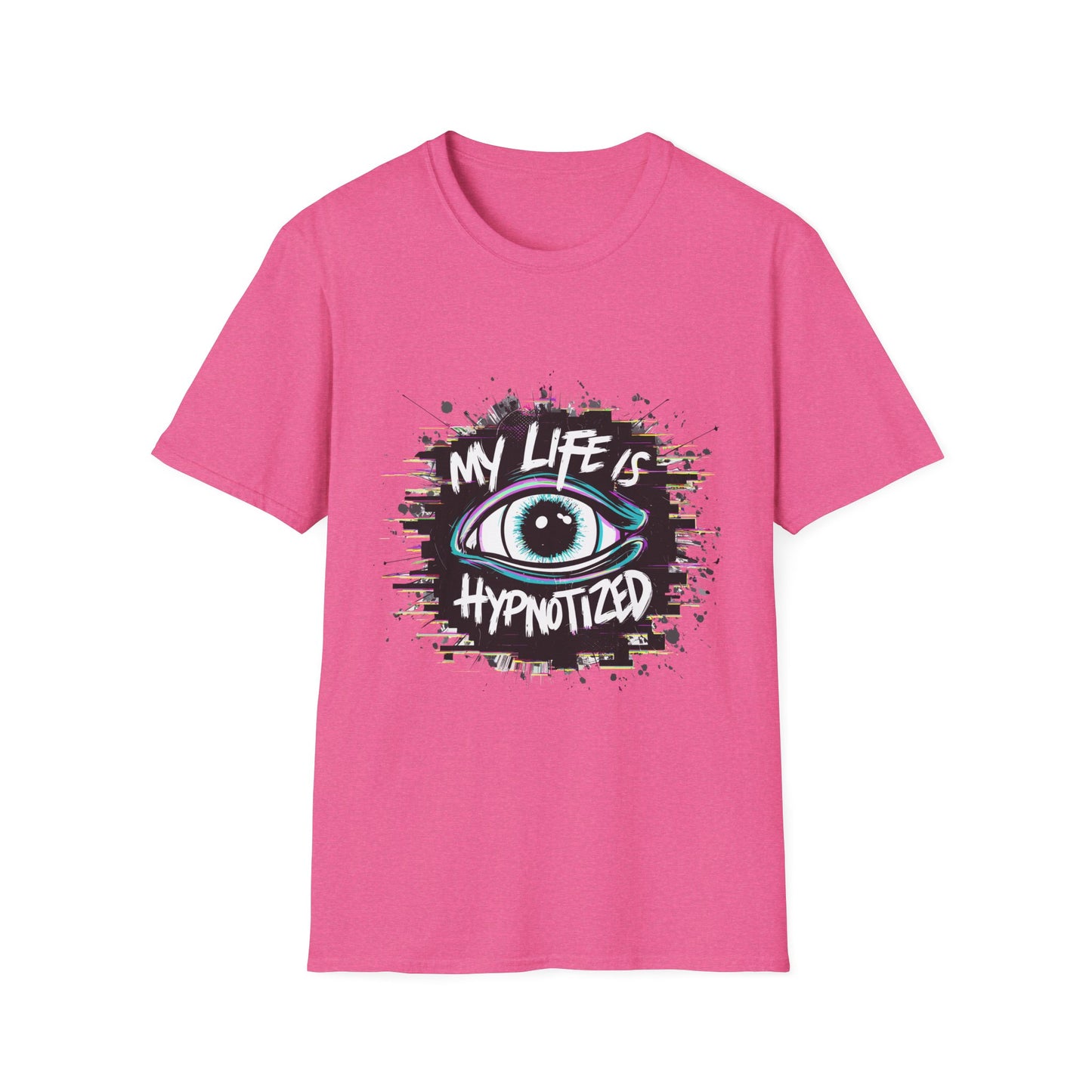 Unisex Hypnotized Eye T-Shirt, Softstyle Tee, Cool Graphic Shirt, Gift for Dreamers, Casual Wear, Trendy Fashion Tee