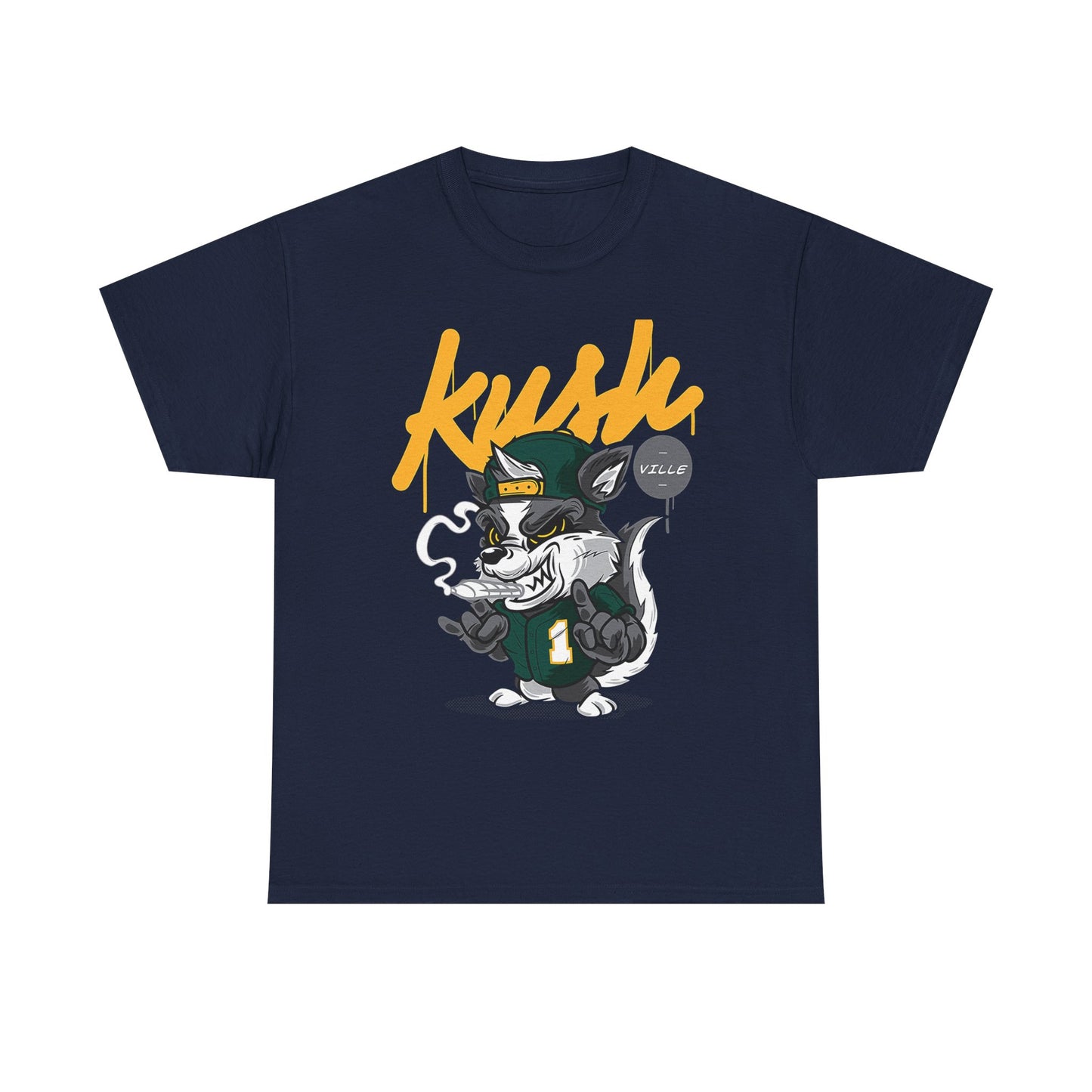 Kush Vibe Unisex Heavy Cotton Tee - Trendy Streetwear Graphic T-Shirt