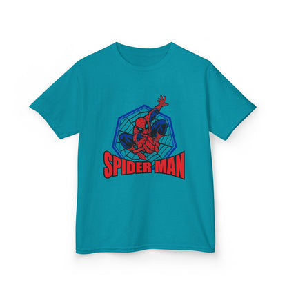 Kids Spider-Man Heavy Cotton Tee, Superhero Shirt, Marvel Tee for Boys, Birthday Gift, Comic-themed Apparel, Playwear