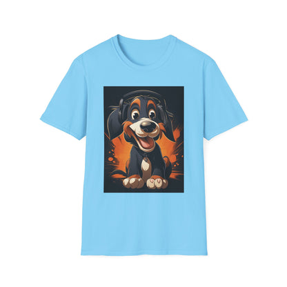 Happy Dog Graphic Unisex Softstyle T-Shirt - Perfect for Dog Lovers