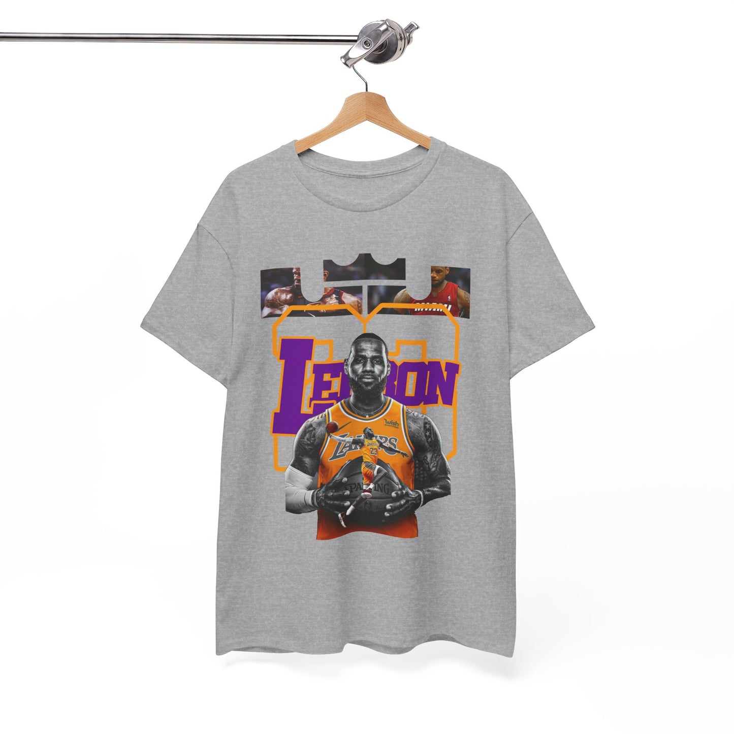 LeBron James Unisex Heavy Cotton Tee - Basketball Fan Apparel