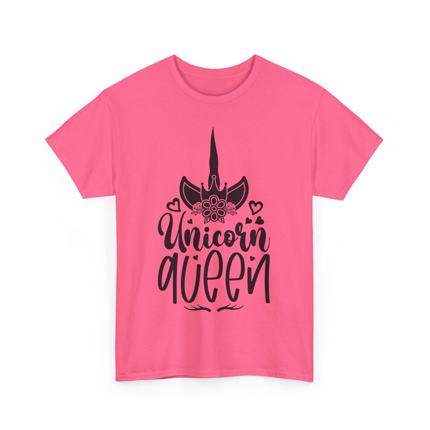 Unicorn Queen Unisex Heavy Cotton Tee - Fun and Playful Graphic T-Shirt for Unicorn Lovers