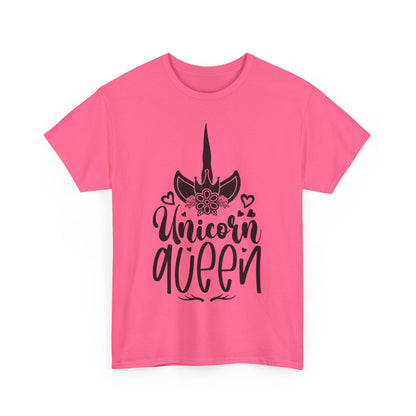 Unicorn Queen Unisex Heavy Cotton Tee - Fun and Playful Graphic T-Shirt for Unicorn Lovers