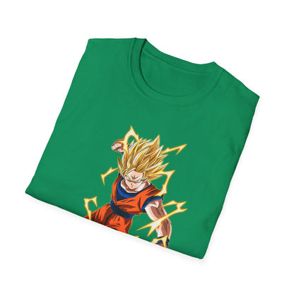 Super Saiyan Goku Unisex Softstyle T-Shirt, Anime Shirt, Dragon Ball Z Tee, Gift for Fans, Streetwear Apparel