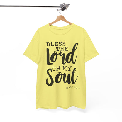 Bless the Lord Unisex Heavy Cotton Tee - Inspirational Christian Shirt