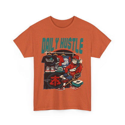 Daily Hustle Unisex Heavy Cotton Tee - Urban Streetwear for Creatives