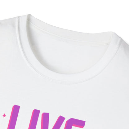 Live Life Loud Unisex Softstyle T-Shirt, Music Lover Gift, Concert Outfit, Rock Band Tee, Birthday Present, Festival Wear