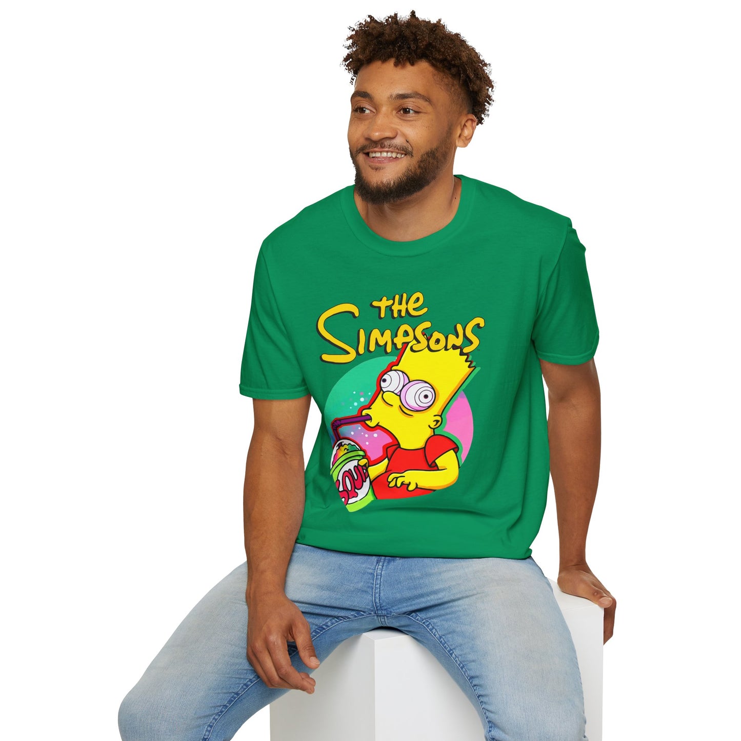 Funny Bart Simpson Unisex Softstyle T-Shirt - Retro Cartoon Tee