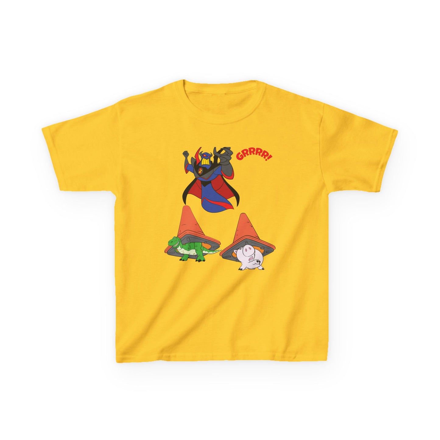 Kids Cartoon Battle Tee - Fun & Unique Grrr! Design