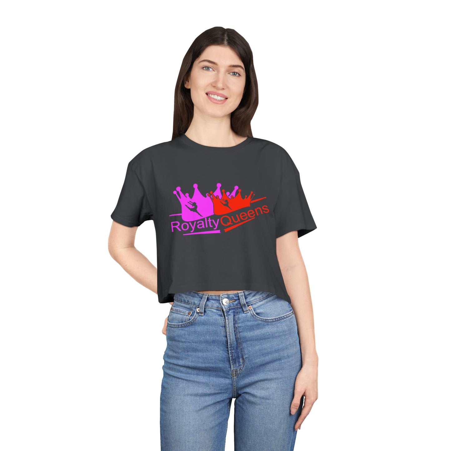 Royalty Queens Women's Crop Tee for Confident Style, Perfect for Festivals, Parties, Birthdays, Gifts & Casual Wear