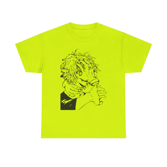 Emotional Unisex Heavy Cotton Tee - Minimalist Art Design