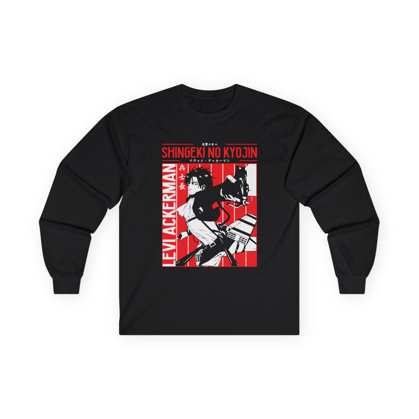 Attack on Titan Levi Ackerman Long Sleeve Tee — Shingeki No Kyojin Anime Shirt