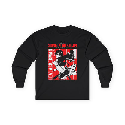 Attack on Titan Levi Ackerman Long Sleeve Tee — Shingeki No Kyojin Anime Shirt