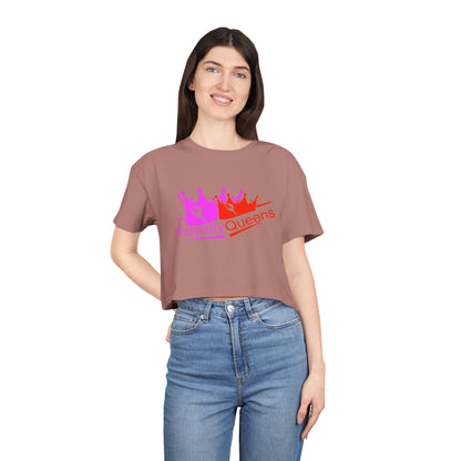 Royalty Queens Women's Crop Tee for Confident Style, Perfect for Festivals, Parties, Birthdays, Gifts & Casual Wear