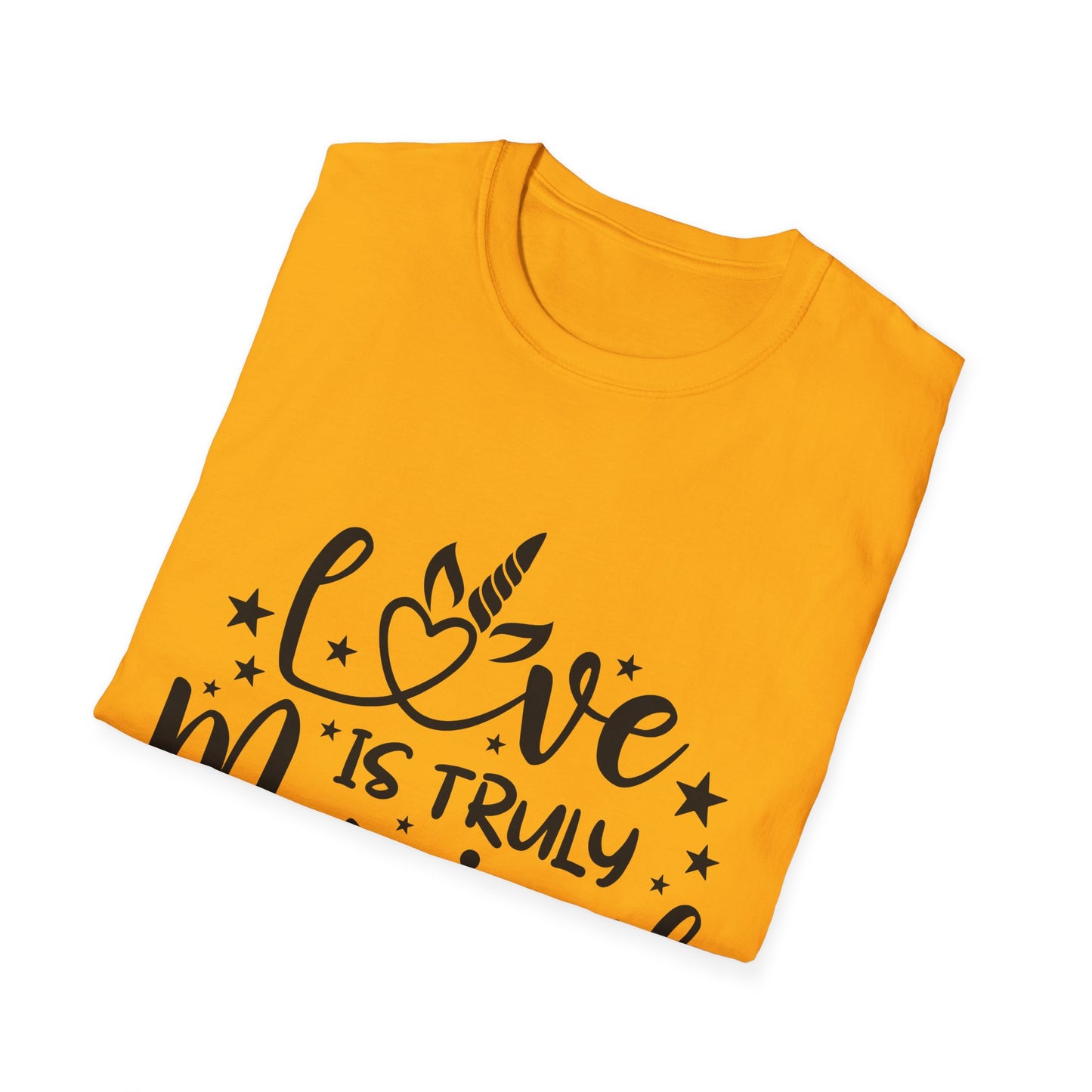 Love is Truly Magical Unisex Softstyle T-Shirt - Cute Gift for Couples and Celebrations
