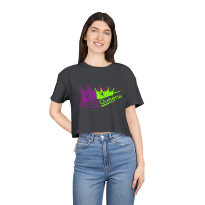 Royalty Queens Graphic Women's Crop Tee, Trendy Top, Gift for Her, Summer Outfit, Casual Wear, Birthday Gift
