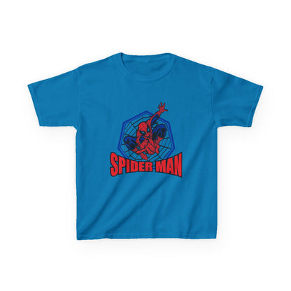 Kids Spider-Man Heavy Cotton Tee, Superhero Shirt, Marvel Tee for Boys, Birthday Gift, Comic-themed Apparel, Playwear