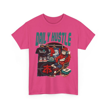 Daily Hustle Unisex Heavy Cotton Tee - Urban Streetwear for Creatives