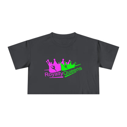 Royalty Queens Women's Crop Tee | Fun, Trendy Shirt for Celebrations, Gifts, Parties, Everyday Wear, Self-Expression