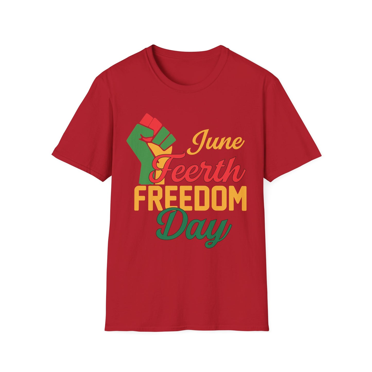 Juneteenth Freedom Day Unisex Softstyle T-Shirt, Celebration Tee, Black History Month Shirt, Equality Apparel, Gift for Activists