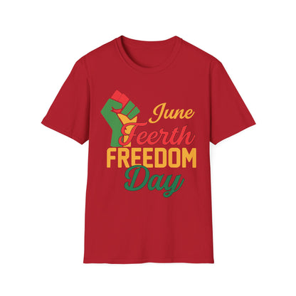 Juneteenth Freedom Day Unisex Softstyle T-Shirt, Celebration Tee, Black History Month Shirt, Equality Apparel, Gift for Activists
