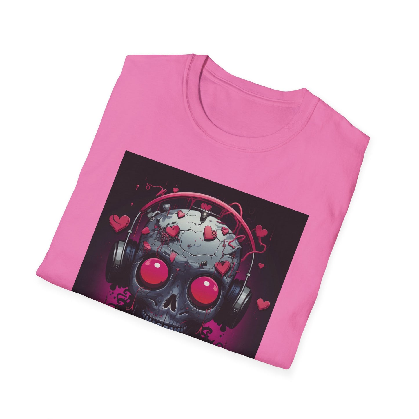Edgy Skull Graphic T-Shirt with Headphones