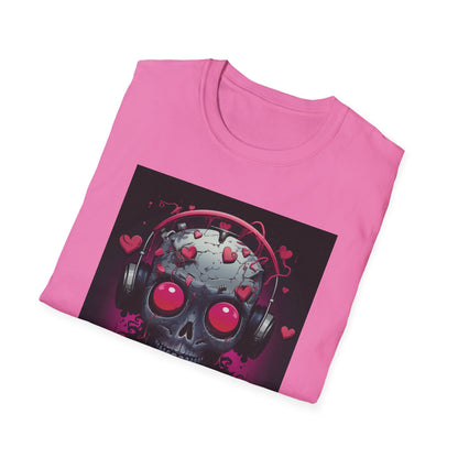 Edgy Skull Graphic T-Shirt with Headphones