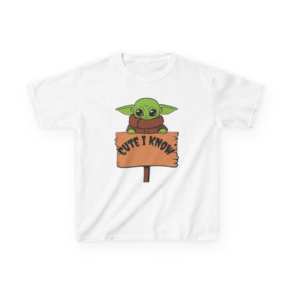 Cute Baby Alien Kids Tee - "Cute I Know" Design for Trendy Kids