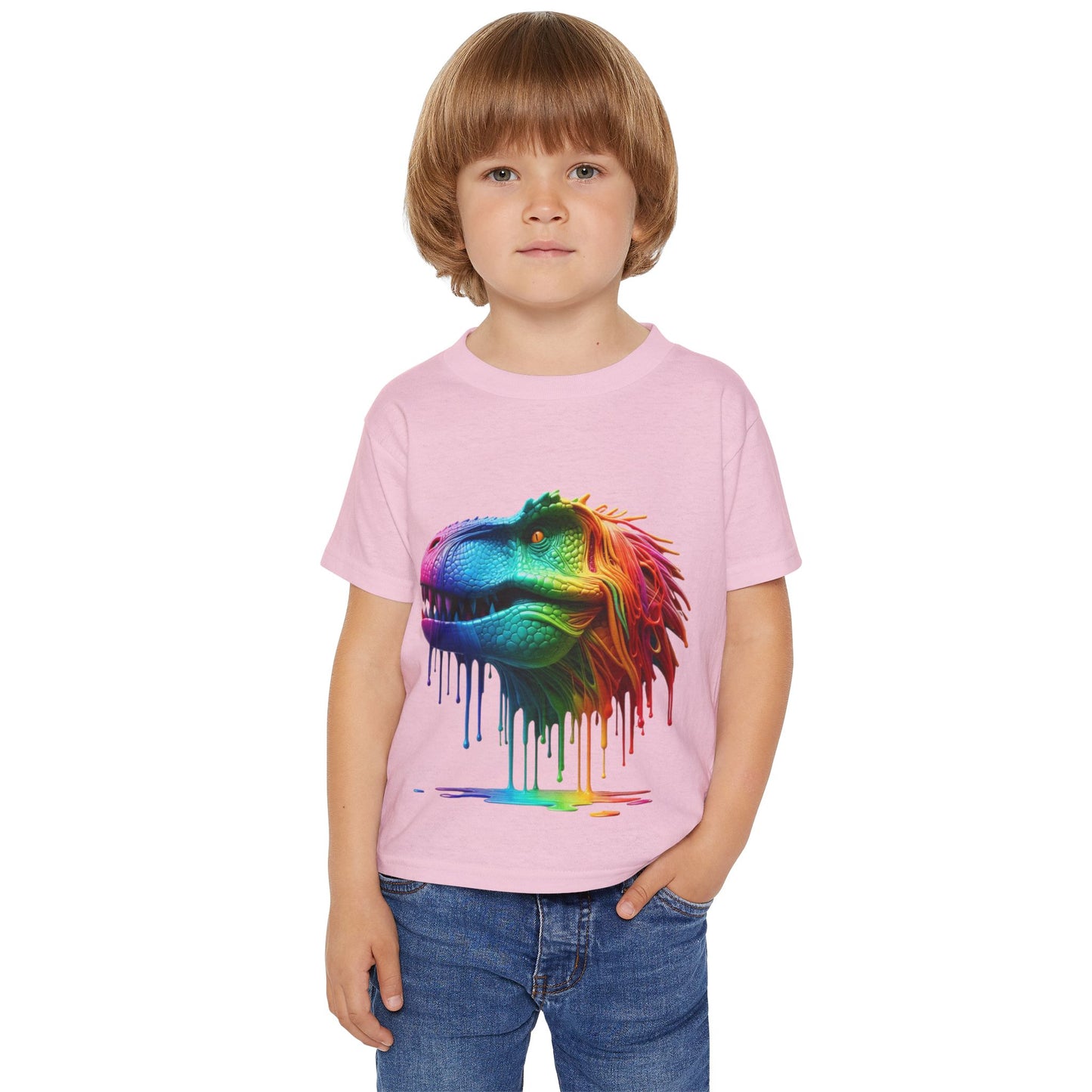 Rainbow T-Rex Toddler T-Shirt - Fun & Colorful Dino Tee for Kids