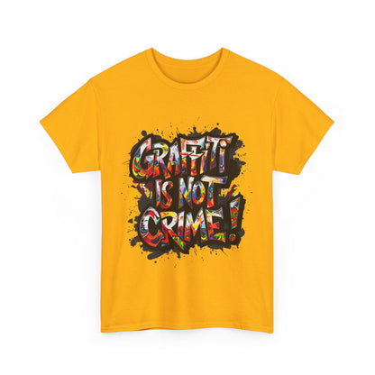 Craft is Not a Crime Unisex Heavy Cotton Tee, Graffiti Art Shirt, Streetwear, Gift for Artists, Art Lover's Top, Trendy Graphic Tee