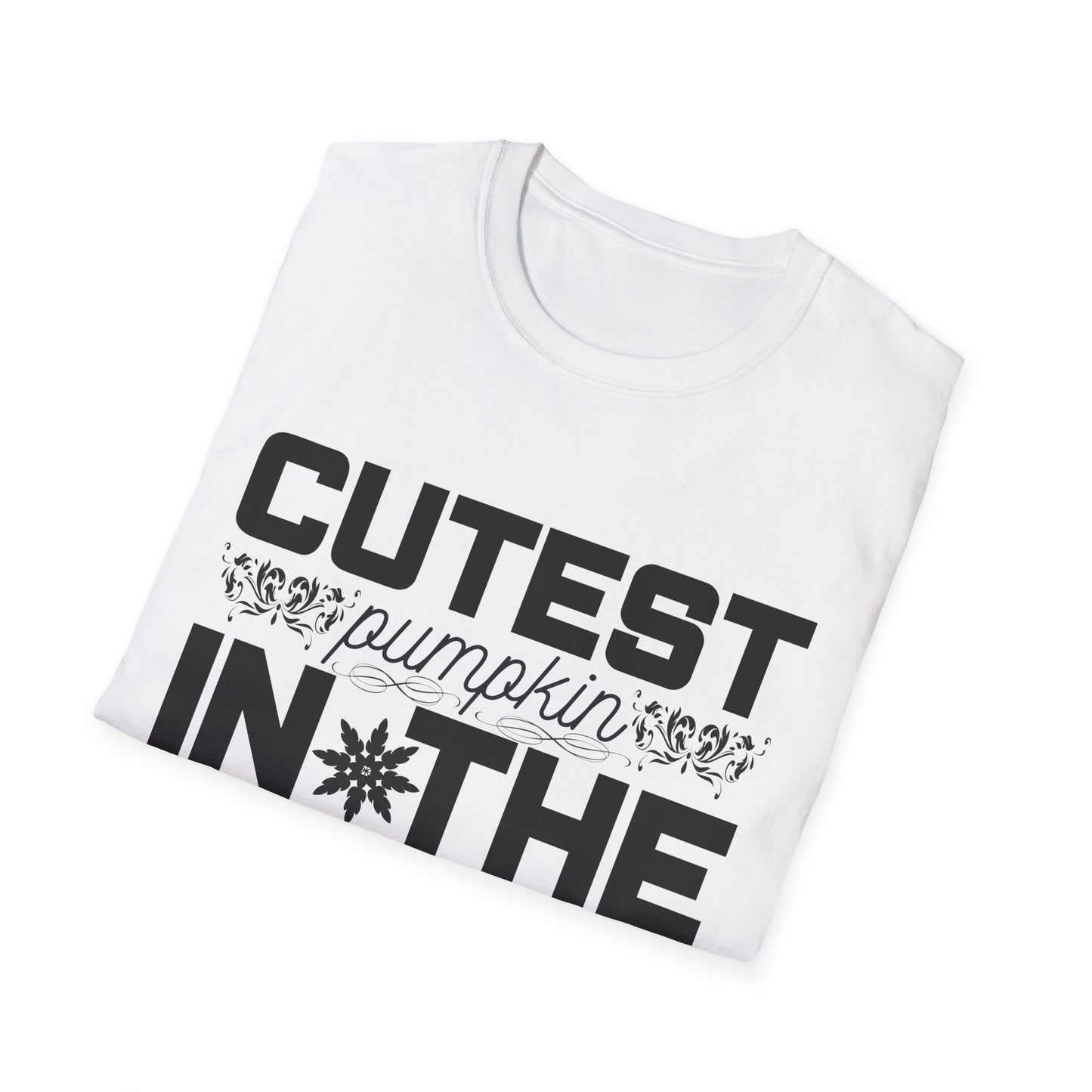 Cutest Pumpkin in the Patch Unisex Softstyle T-Shirt, Fall Fashion Tee, Halloween Shirt, Thanksgiving Outfit, Seasonal Gift