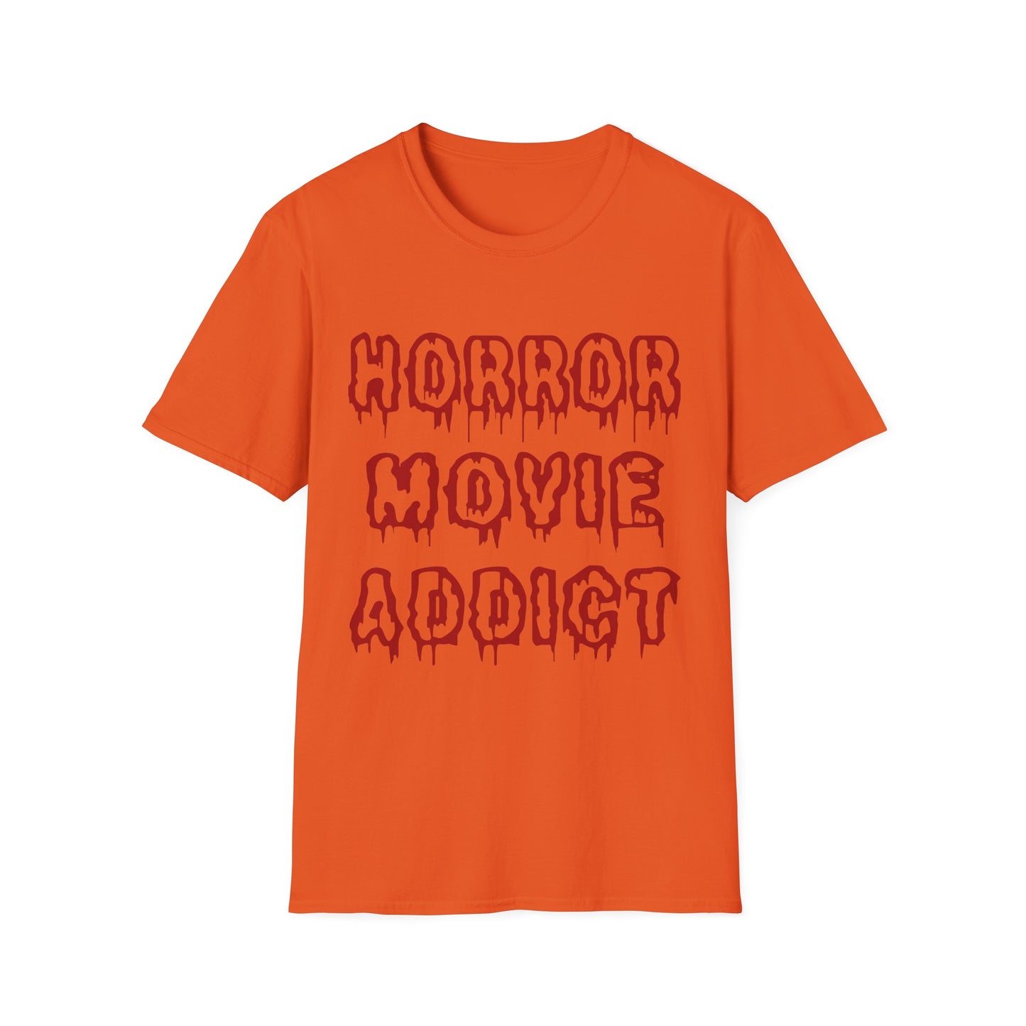 Unisex Horror Movie Addict T-Shirt – Perfect for Halloween, Movie Nights, Gifts for Cinephiles, Casual Wear, Comfortable Style