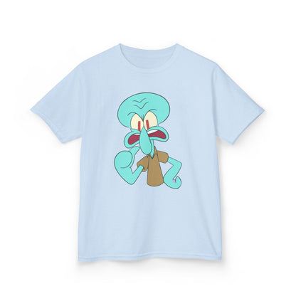 Squidward Kids T-Shirt, Fun Cartoon Tee, Gift for Kids, Summer Wear, Back to School, Birthday Gift, Playful Tee