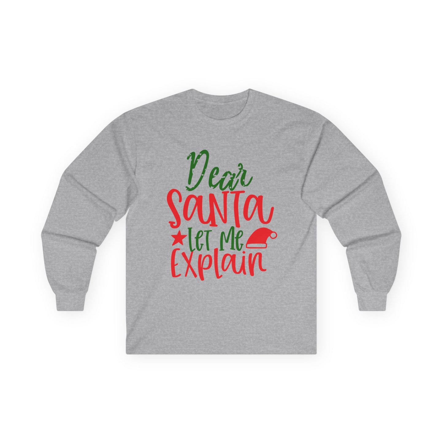 Unisex Holiday Long Sleeve Tee - Perfect for Christmas, Family Gatherings, Fun Gift, Cozy Winter Wear, Dear Santa Design