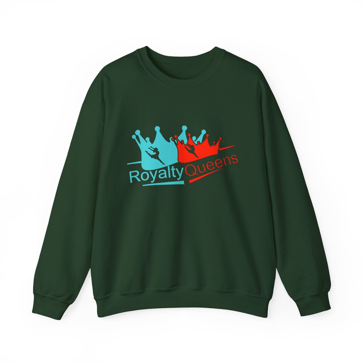 Crewneck Sweatshirt - "Royalty Queens" Colorful Crown Graphic