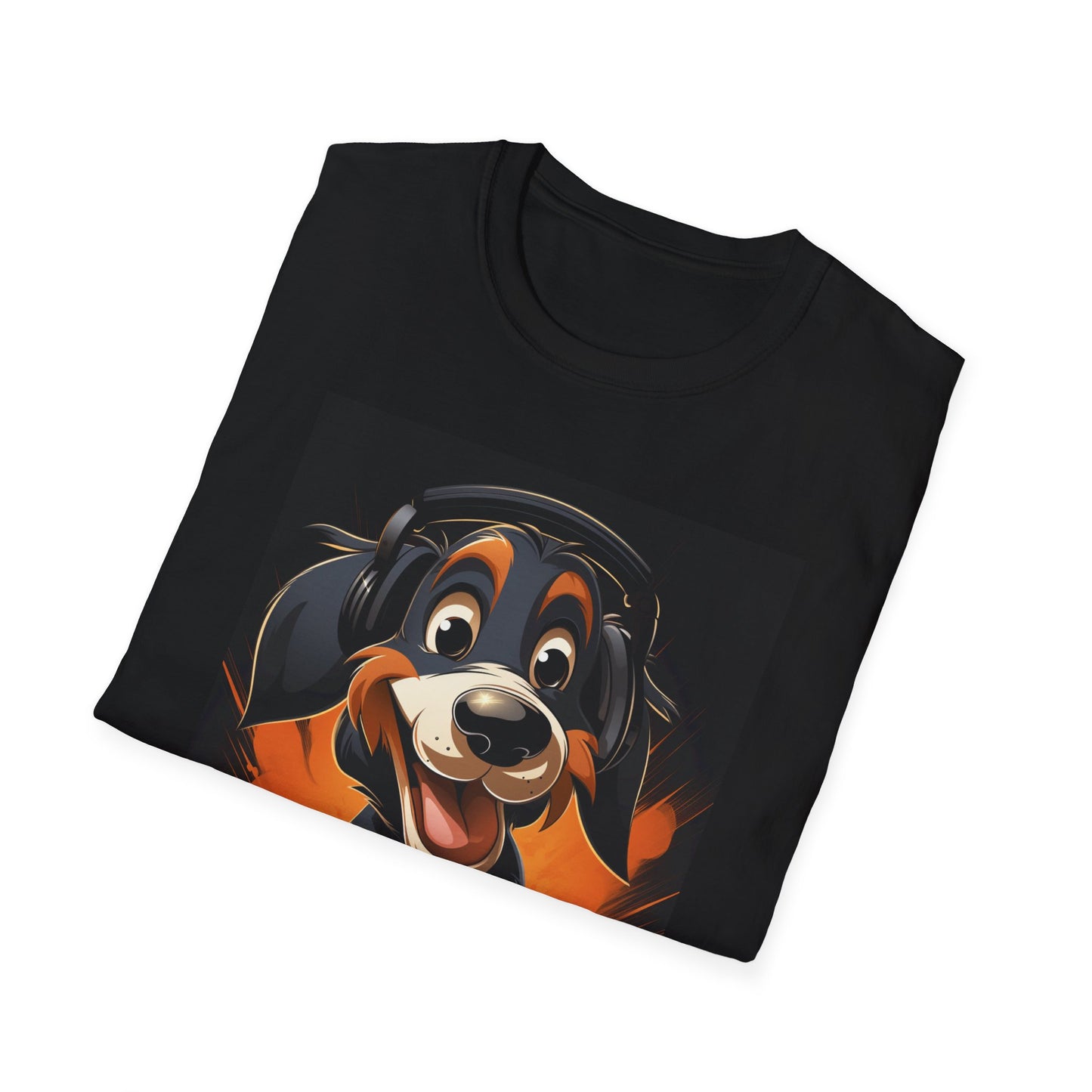 Happy Dog Graphic Unisex Softstyle T-Shirt - Perfect for Dog Lovers