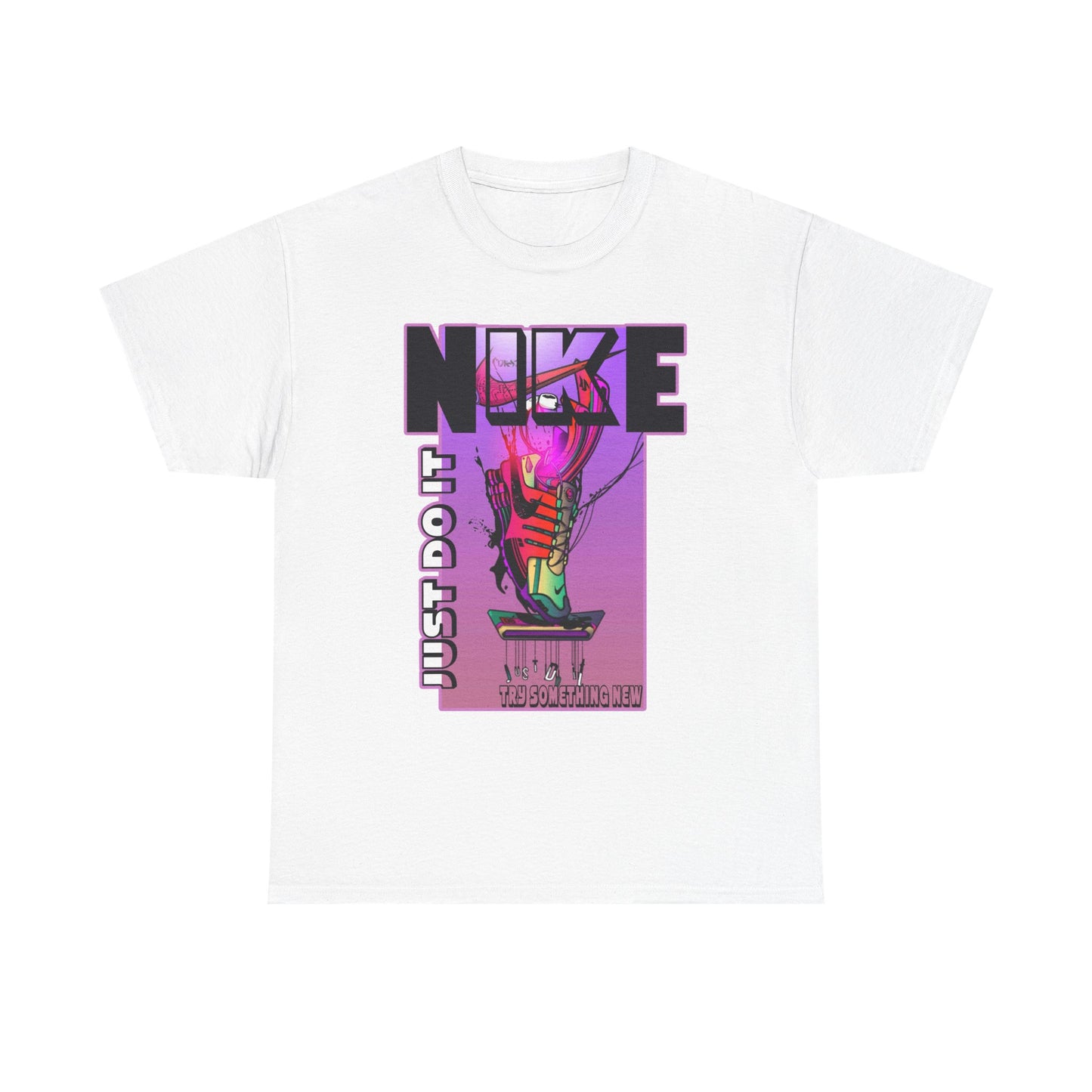 Vintage-Style Nike Unisex Heavy Cotton Tee - Just Do It Graphic Shirt