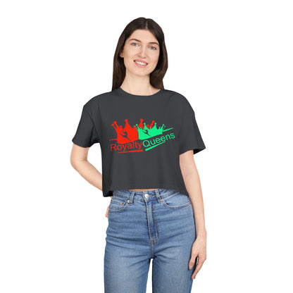 Royalty Queens Cropped Tee - Fun Style, Perfect for Celebrations, Birthdays, Casual Wear, Self-Love, Women's Fashion