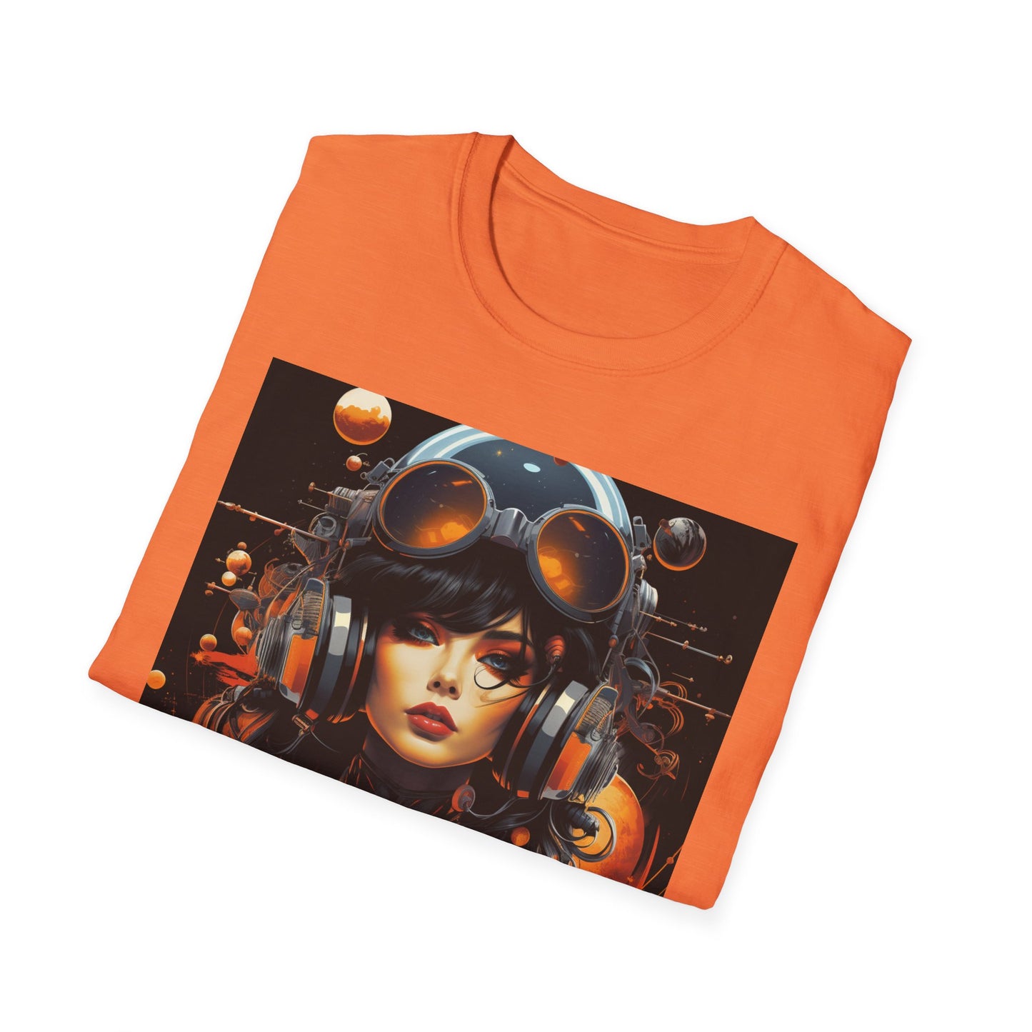 Bold Graphic Unisex T-Shirt - Retro Space Girl Design