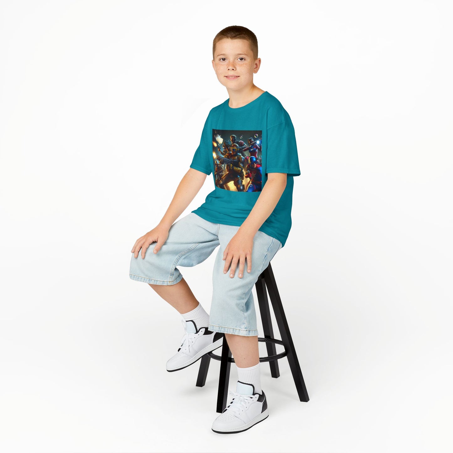 Adventure Awaits: Kids Heavy Cotton™ Tee with Space Explorers Design