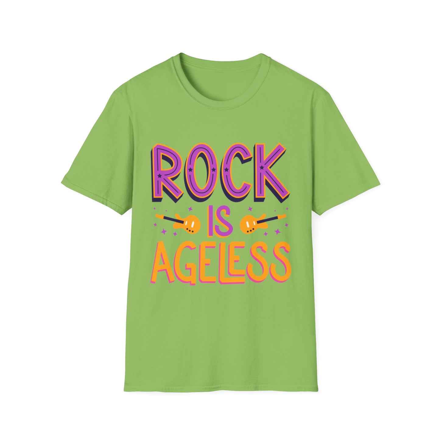 Rock is Ageless T-Shirt | Unisex Softstyle Tee for Music Lovers, Festival Wear, Gift for Musicians, Retro Apparel