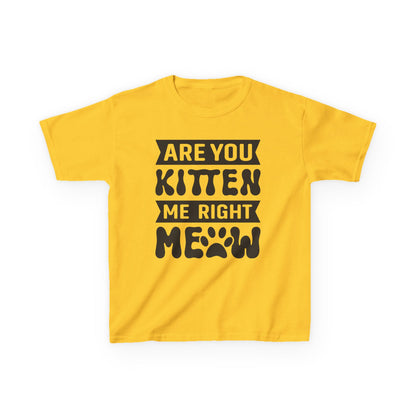 Cute Kids Tee - "Are You Kitten Me Right Meow" T-Shirt for Cat Lovers, Birthday Gift, Funny Pet Shirt, Kids' Humor Clothing, Animal [...]