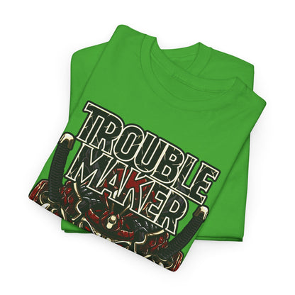 Trouble Maker Graphic Tee - Unisex Heavy Cotton Shirt for Rebels and Mischiefs