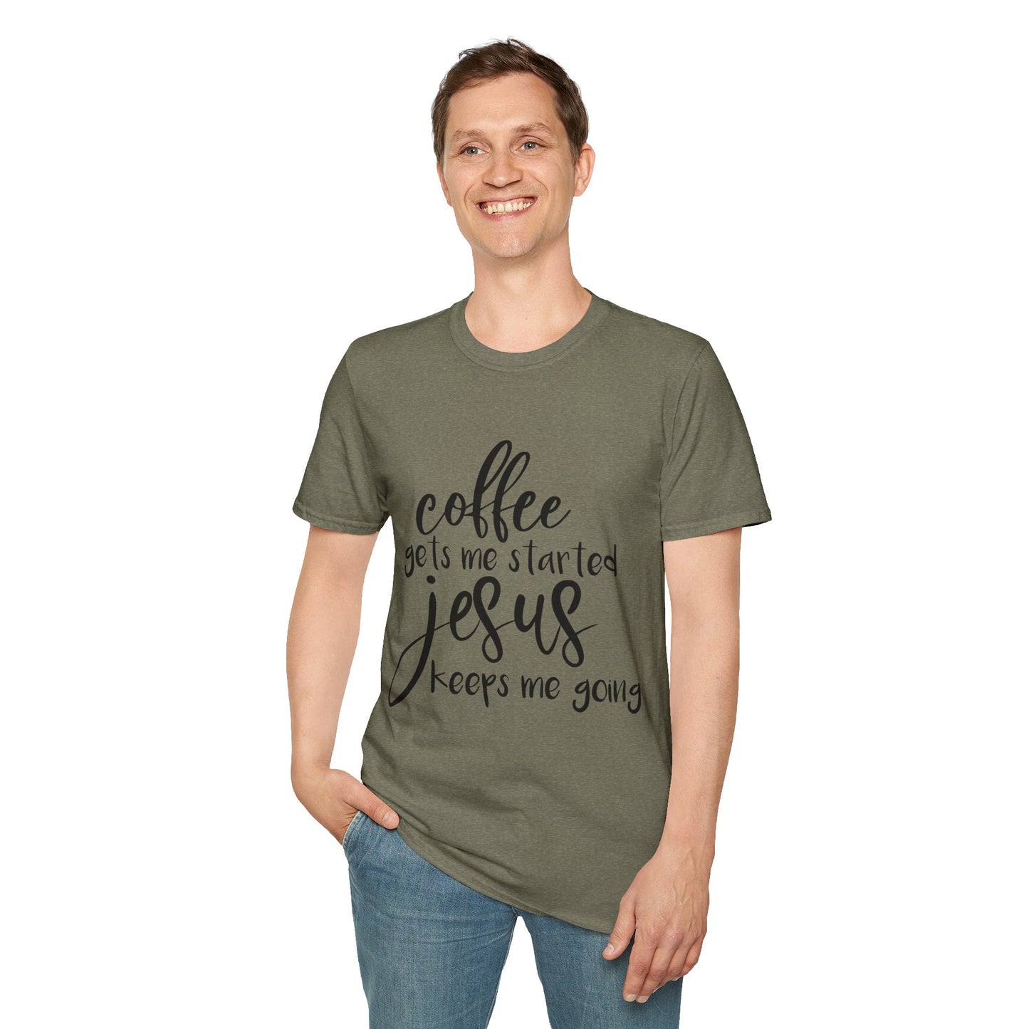 Coffee & Jesus Unisex Softstyle T-Shirt - Inspirational Christian Tee