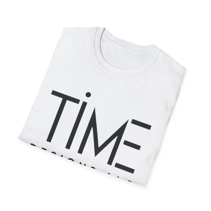 Minimalist Time Design Unisex T-Shirt, Casual Wear, Gift for Him/Her, Everyday Style, Graphic Tee, Modern Apparel